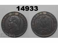 Franța 5 centimes 1856 W AUNC Monedă minunată