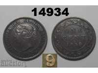Канада 1 цент 1859 WIDE 9/8 RARE VF+