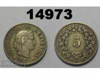 Швейцария 5 рапен 1921 монета