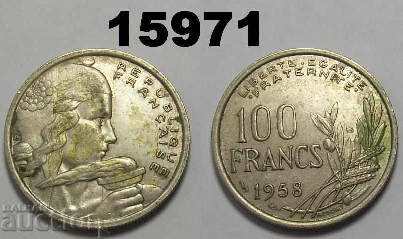Franța 100 franci 1958 B Rare