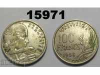 Франция 100 франка 1958 B Рядка