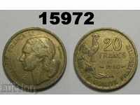 France 20 francs 1950 row 3 pens