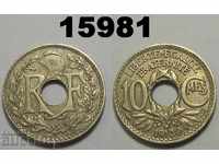 Франция 10 сантима 1920 прекрасна монета