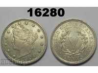 Рядка САЩ 5 цента 1904 Прекрасна монета