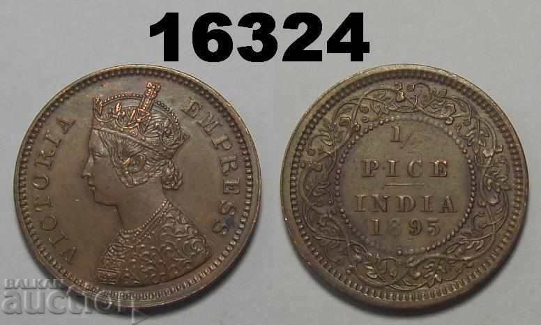 India 1/2 Pay 1895 Wonderful AU coin