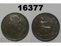 Великобритания 1 фартинг 1861 Отлична монета