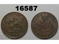 Άνω Καναδά 1/2 πένι 1857 AU Θαυμάσιο νόμισμα