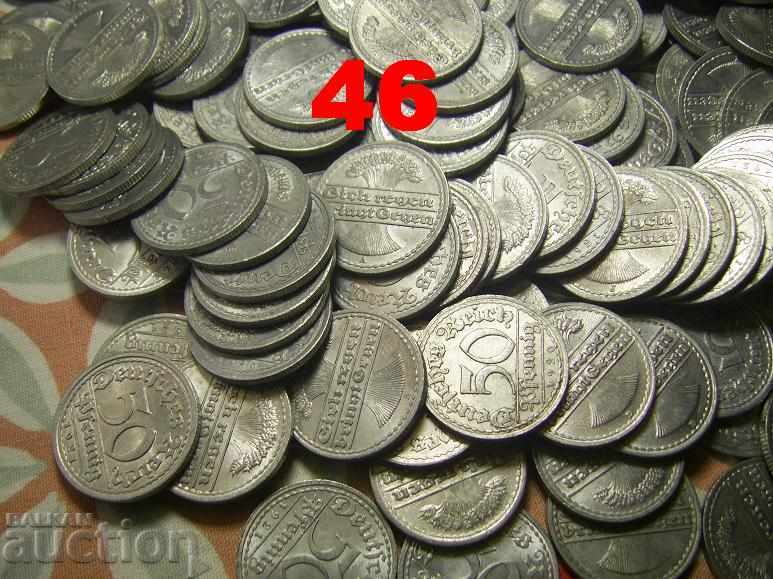 Delivery of Germany 300 x 50 pfennigs 1920 1921 1922 coins Delivery of Germany 300 x 50 pfennigs 1920 1921 1922 coins