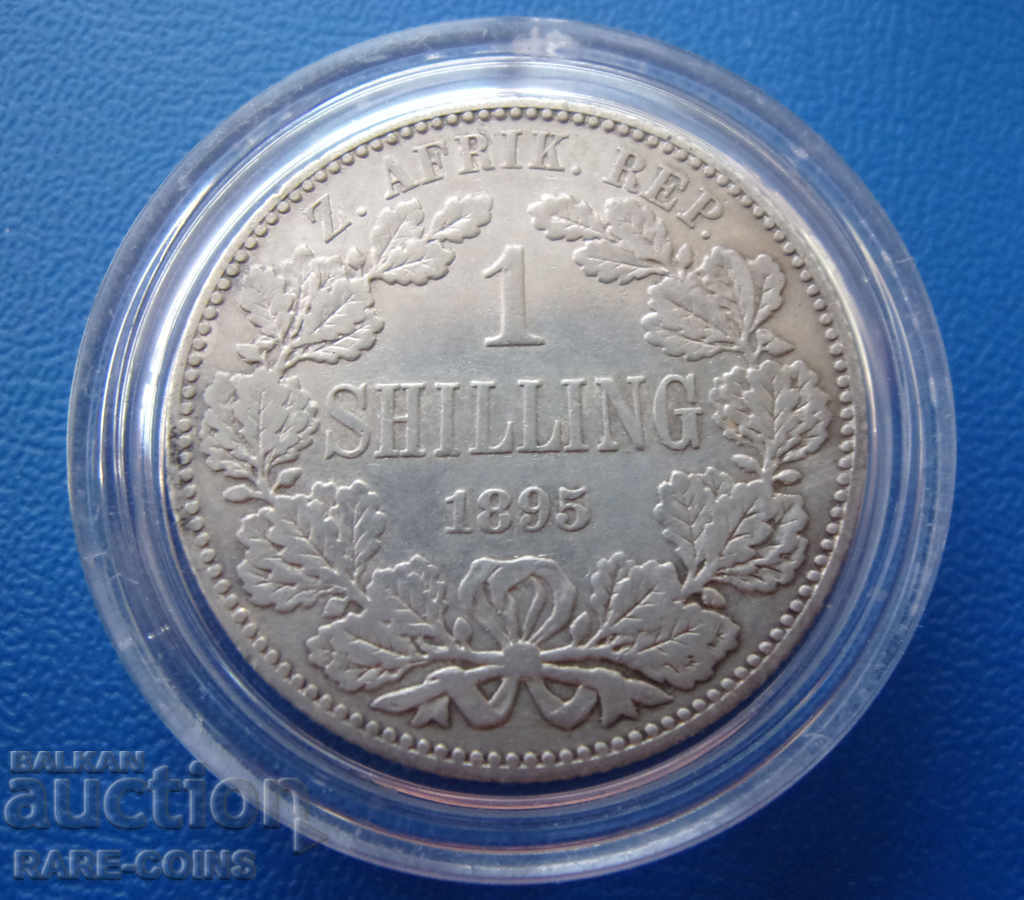 Z.A.R. Νότια Αφρική 1 σελίνι 1895 Σπάνιο πρωτότυπο με τιμή € 28.12 | 55.00 BGN