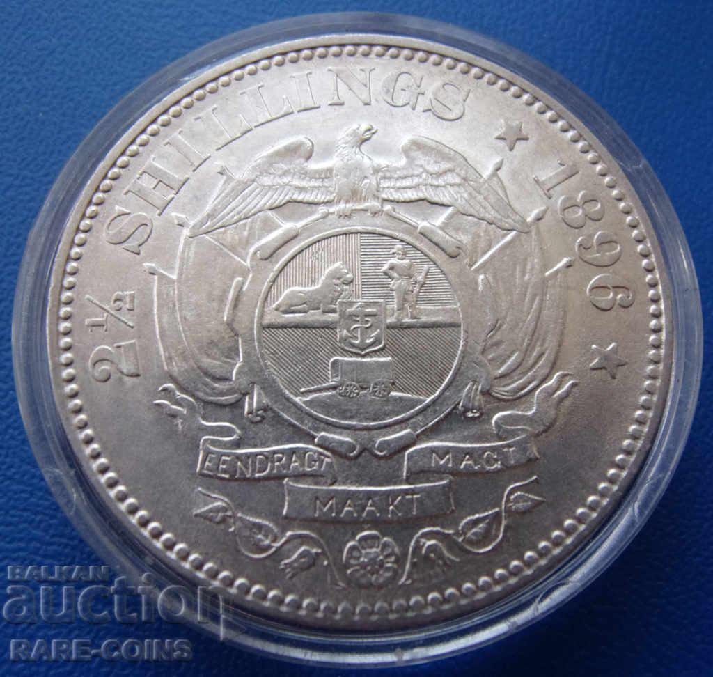 Z.A.R. Νότια Αφρική 2½ Shilling 1896 Σπάνιο πρωτότυπο με τιμή € 58.80 | 115.00 BGN
