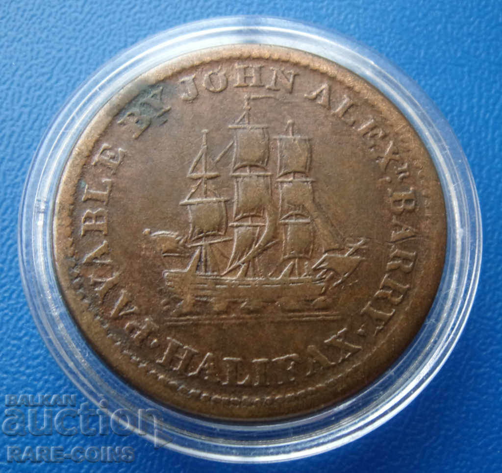 Nova Scotia Halifax ½ Penny 1815 Rare Original