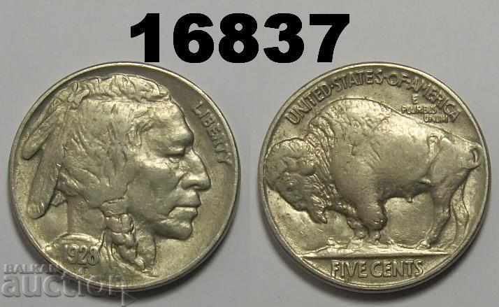 САЩ Buffalo 5 цента 1928 VF/XF монета