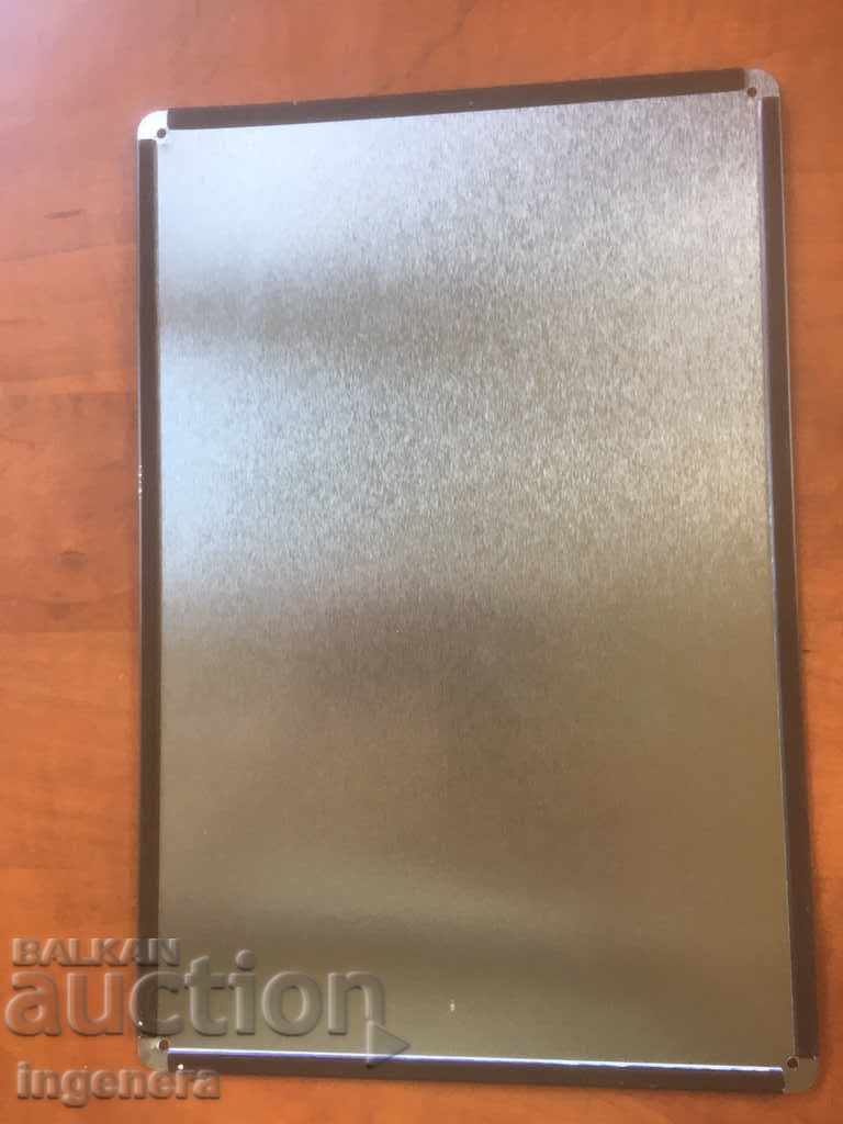 Delivery of PLATE PLATE METAL POWDER PAINTED ADVERTISING Delivery of PLATE PLATE METAL POWDER PAINTED ADVERTISING