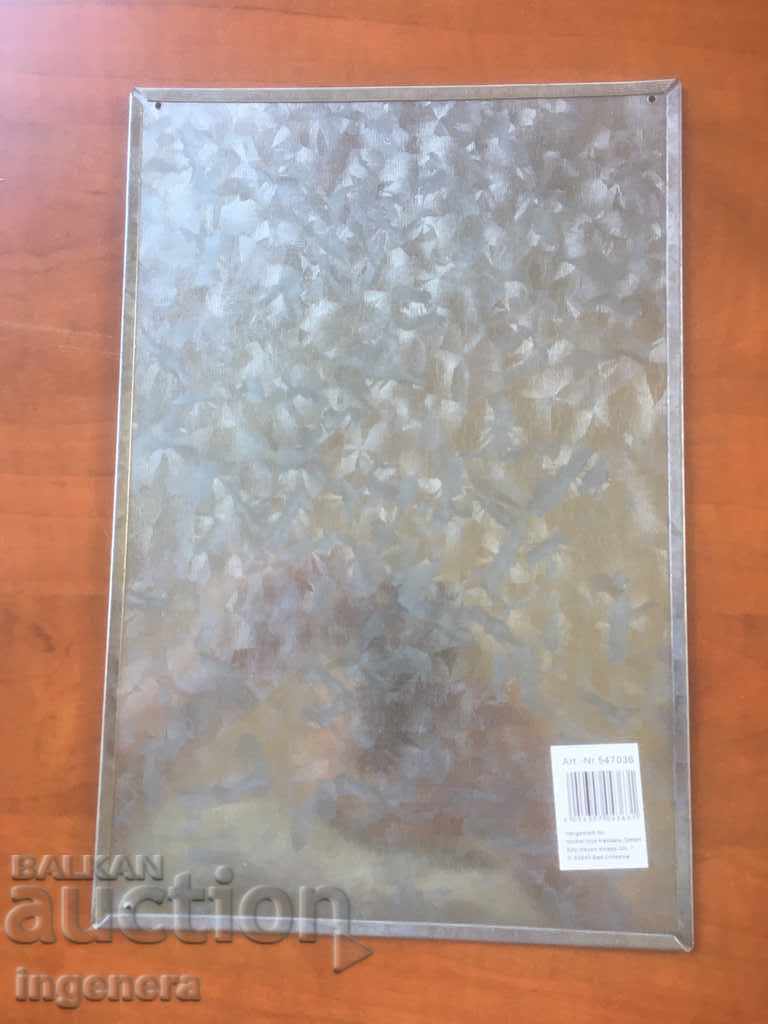 Delivery of PLATE PLATE METAL POWDER PAINTED ADVERTISING Delivery of PLATE PLATE METAL POWDER PAINTED ADVERTISING