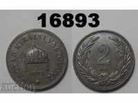 Унгария 2 филера 1915 монета Отлична