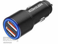 Car charger with 2 USB ports: Quick Charge 3.0 + 2.4A