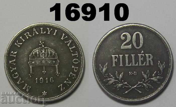 Hungary 20 fillers 1916 Iron