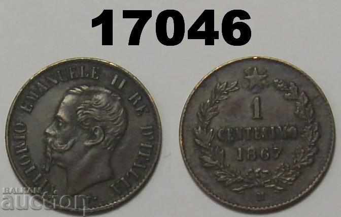 Italia 1 centsimo 1867 M Excelent XF
