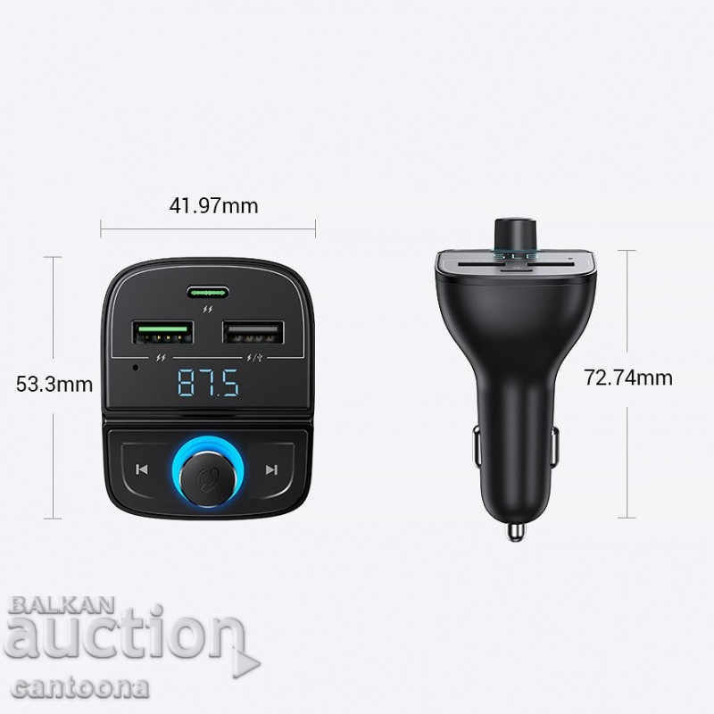 Delivery of Ugreen FM transmitter Bluetooth 5.0, MP3, micro SD, 3 x USB
