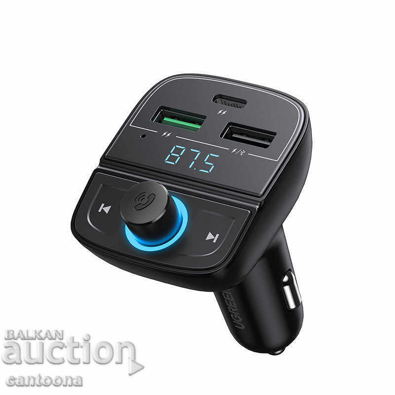Ugreen FM transmitter Bluetooth 5.0, MP3, micro SD, 3 x USB