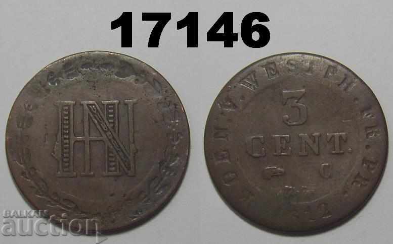 Βεστφαλία 3 σεντ 1812 Γερμανικό νόμισμα