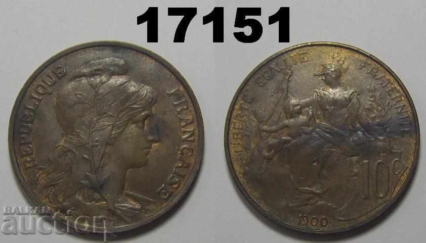 France 10 cents 1900 AUNC Wonderful coin