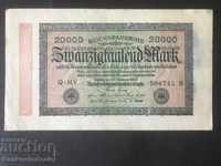 Germany 20000 Mark 1923 Reichsbank Pick 85b QMV