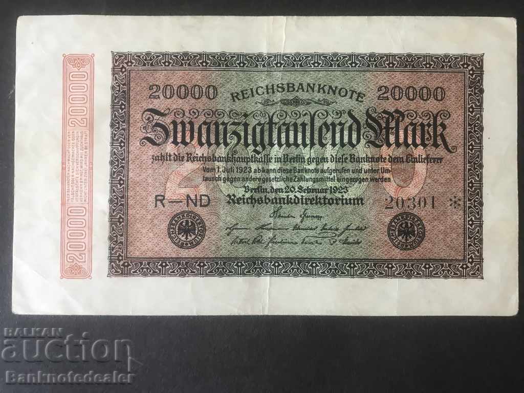 Germania 20000 Mark 1923 Reichsbank Pick 85b RND