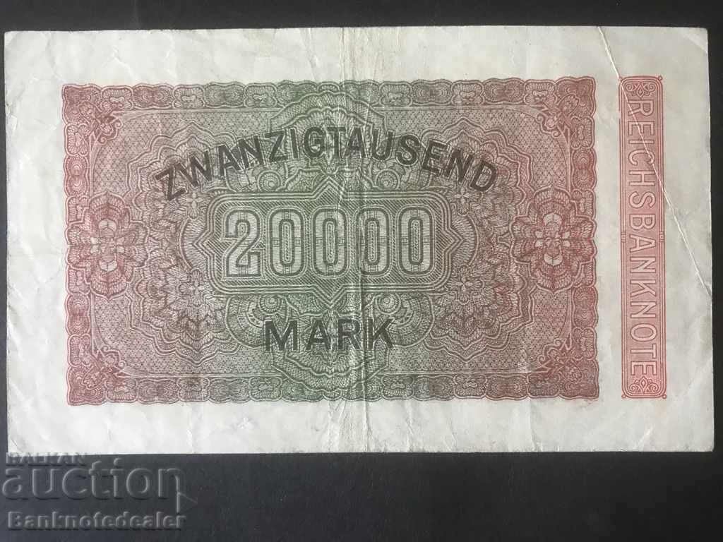 Germany 20000 Mark 1923 Reichsbank Pick 85b BDB with price 3.00 BGN | € 1.53 Germany 20000 Mark 1923 Reichsbank Pick 85b BDB with price 3.00 BGN | € 1.53