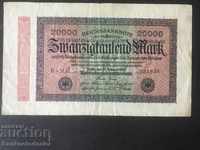 Germany 20000 Mark 1923 Reichsbank Pick 85b EMK