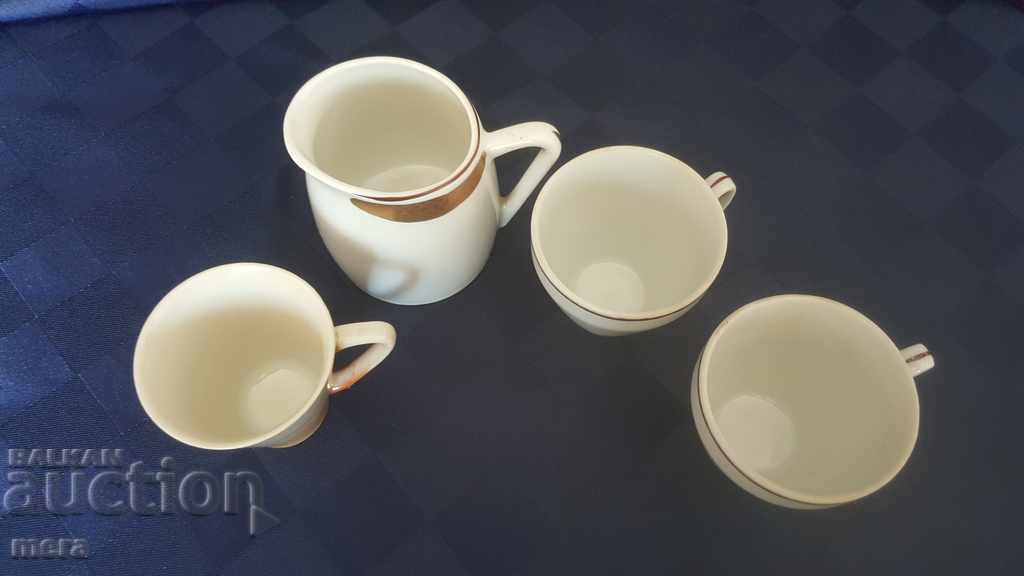 Auction Set of porcelain Bulgarian cups Auction Set of porcelain Bulgarian cups