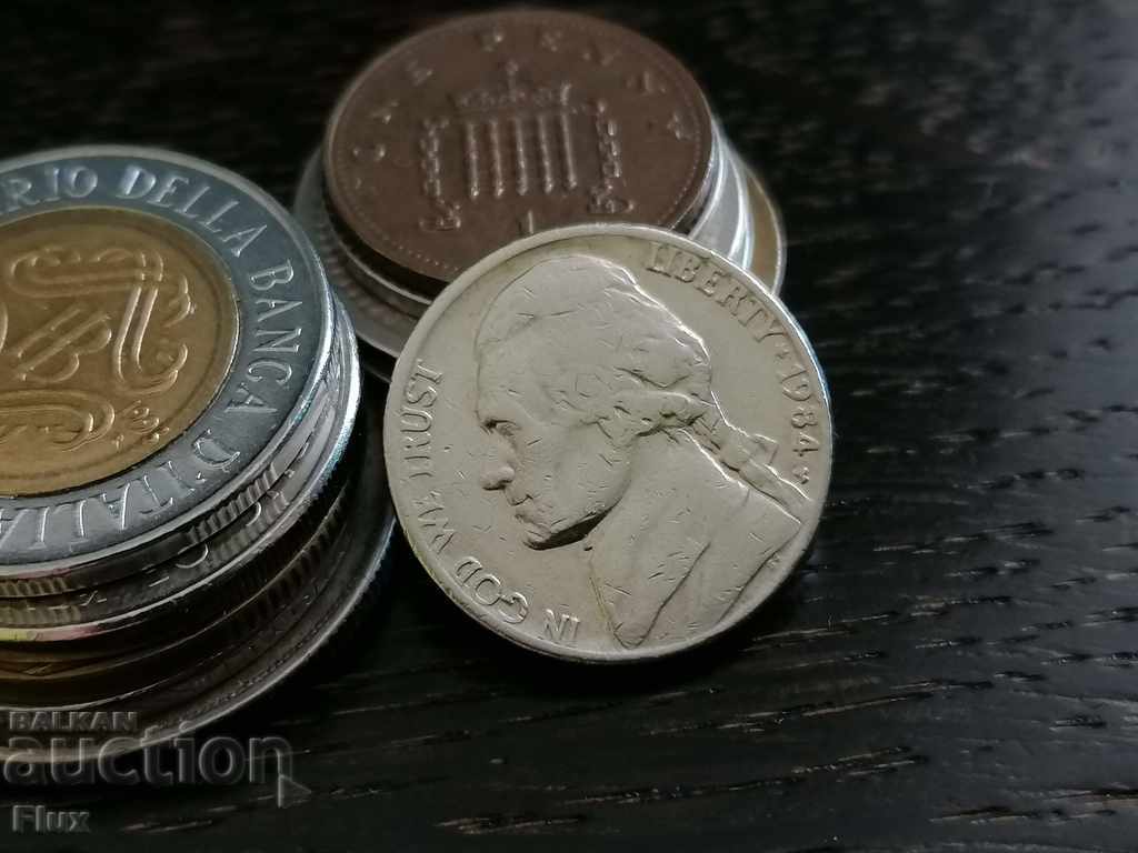 Coin - US - 5 cents 1984 with price 1.10 BGN | € 0.56 Coin - US - 5 cents 1984 with price 1.10 BGN | € 0.56