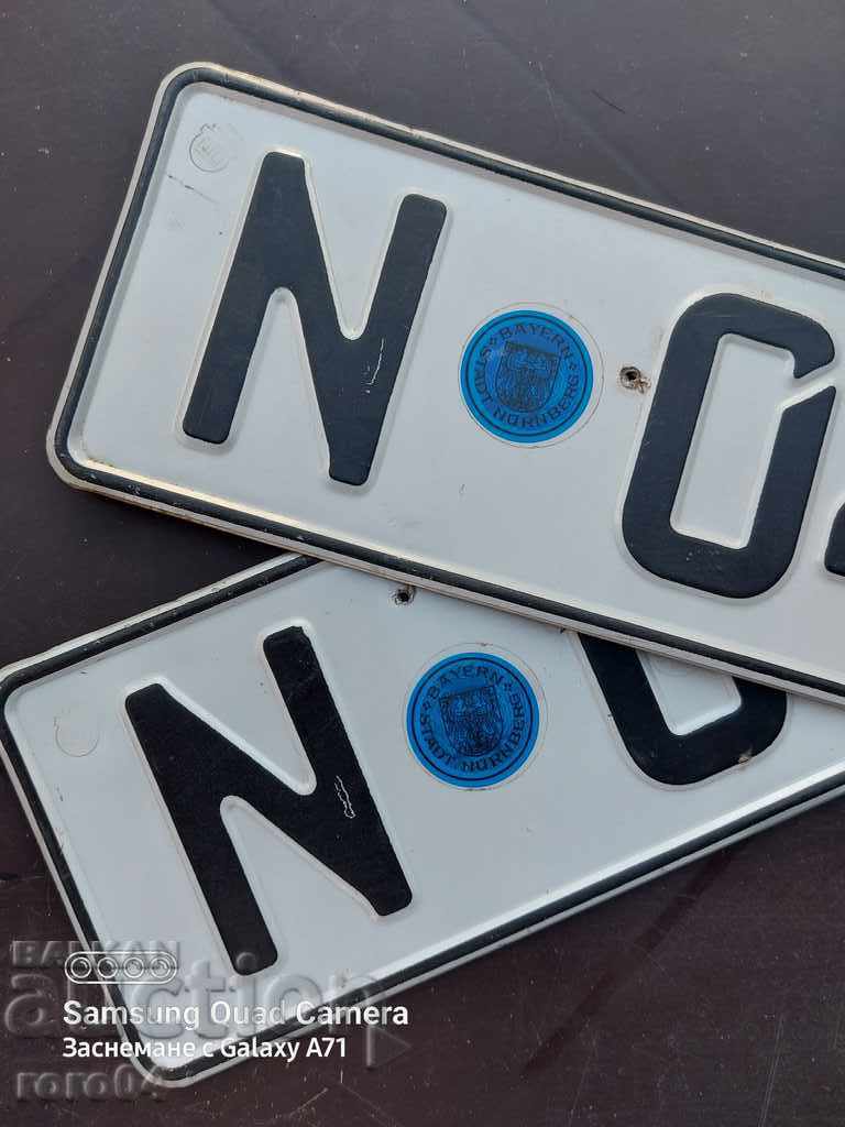 РЕГИСТРАЦИОНИ НОМЕРА / ТАБЕЛИ с цена 25.00 лв. | € 12.78