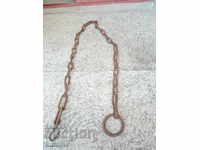 Old solid wrought iron chain for fireplace