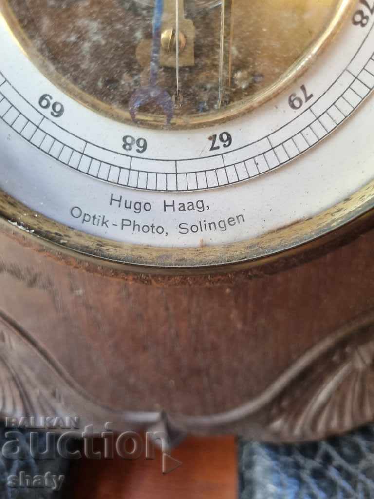 Old wooden barometer and thermometer - 6 Old wooden barometer and thermometer - 6