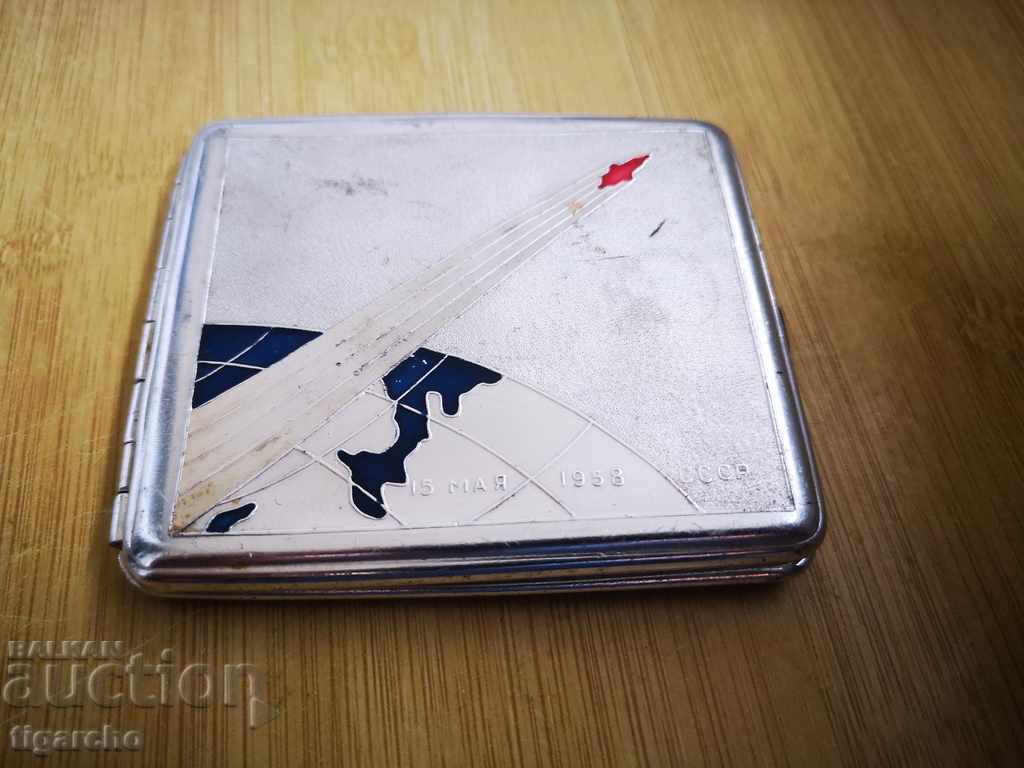 Old Russian cigarette case