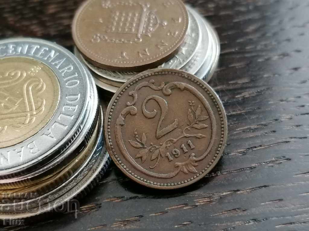 Coin - Austria-Hungary - 2 hellers | 1911 with price 7.85 BGN | € 4.01 Coin - Austria-Hungary - 2 hellers | 1911 with price 7.85 BGN | € 4.01