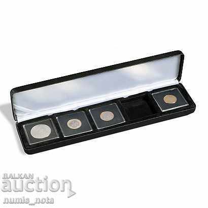 leather storage box for 5 coins in QUADRUM capsules