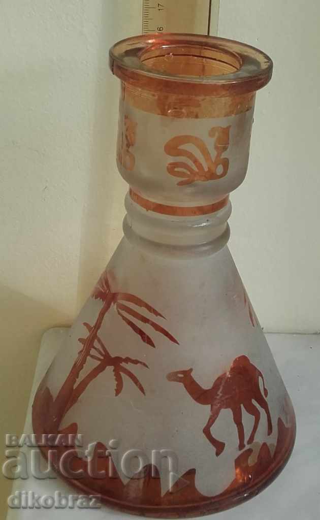 Vase Egypt - Camels / Palms - from a penny