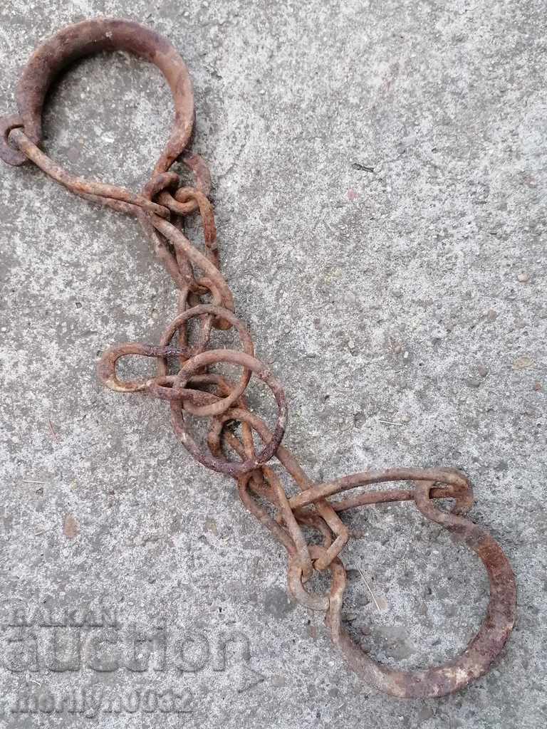 Auction Hand forged buckles, shackles, chain, wrought iron Auction Hand forged buckles, shackles, chain, wrought iron