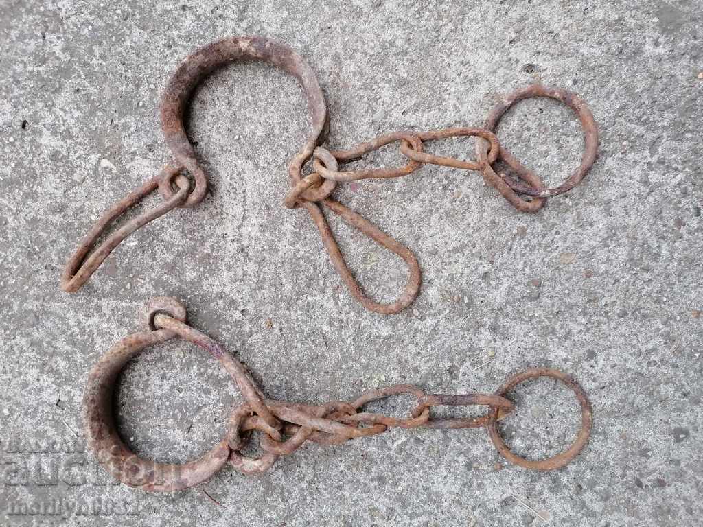 Hand forged buckles, shackles, chain, wrought iron - 6 Hand forged buckles, shackles, chain, wrought iron - 6