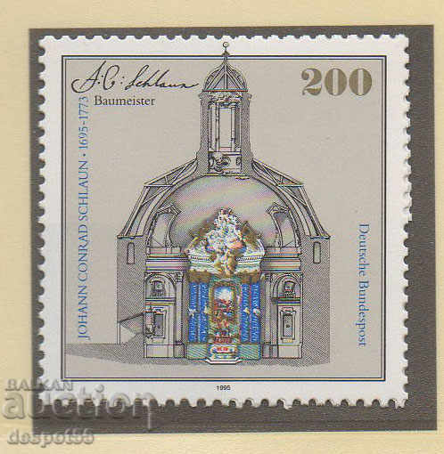 1995. GFR. 300 years since the birth of Johann Schloun, architect.