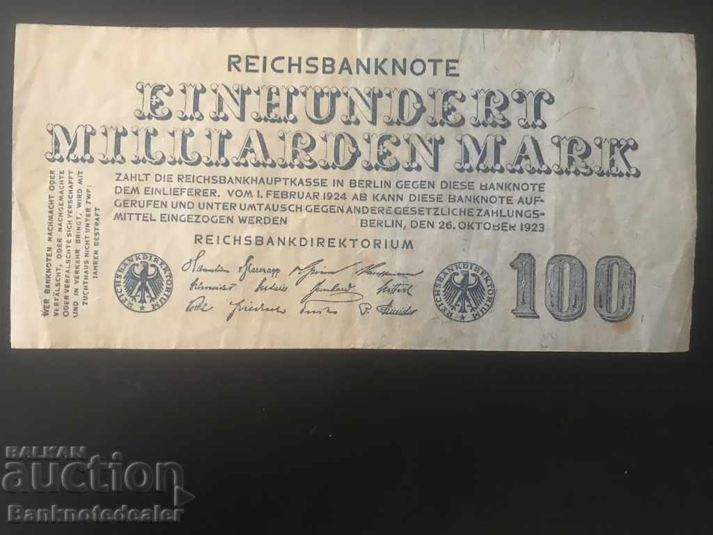 Germania 100 de milioane de mărci 1923 Alegeți 126