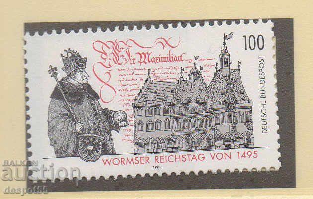 1995. GFR. 500th anniversary of the Reichstag of Worms.