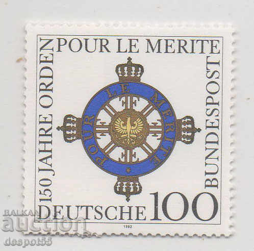 1992. Germany. 150th anniversary of the Order of Pour le Mérite.