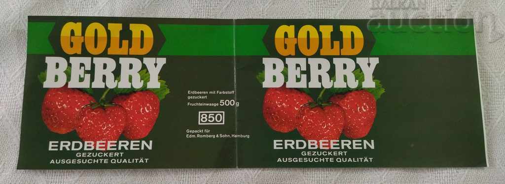 GOLD BERRY STRAWBERRIES CANNED LABEL
