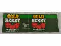GOLD BERRY STRAWBERRIES CANNED LABEL