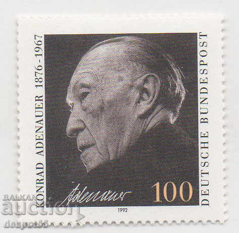 1992. Germania. Dr. Conrad Adenauer, cancelar federal.