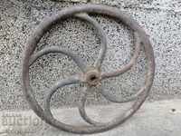 Wheel of cast relief cast iron wrought iron casting