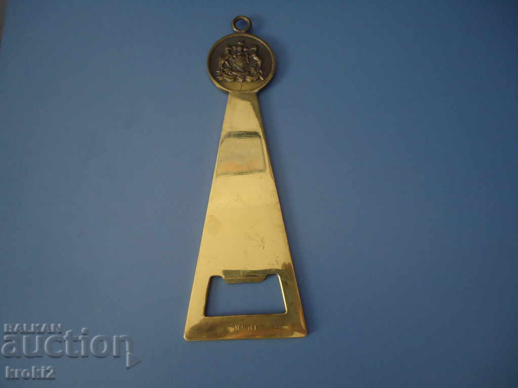 Large brass bottle opener Italy